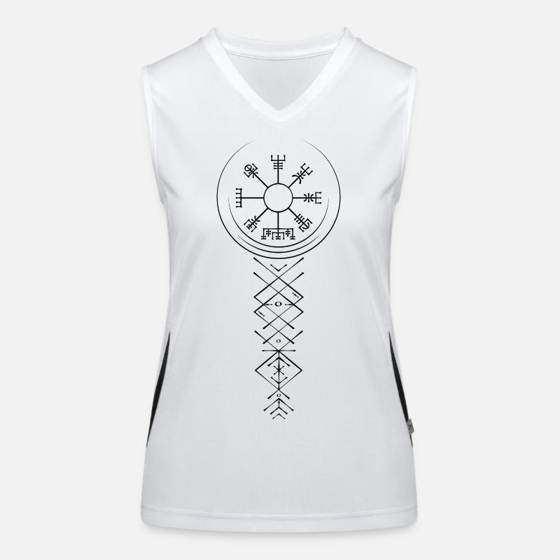 Vegvisir - Women's Functional Contrast Tank Top - white/black