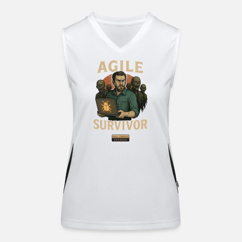 Agile Survivor - Women's Functional Contrast Tank Top - white/black