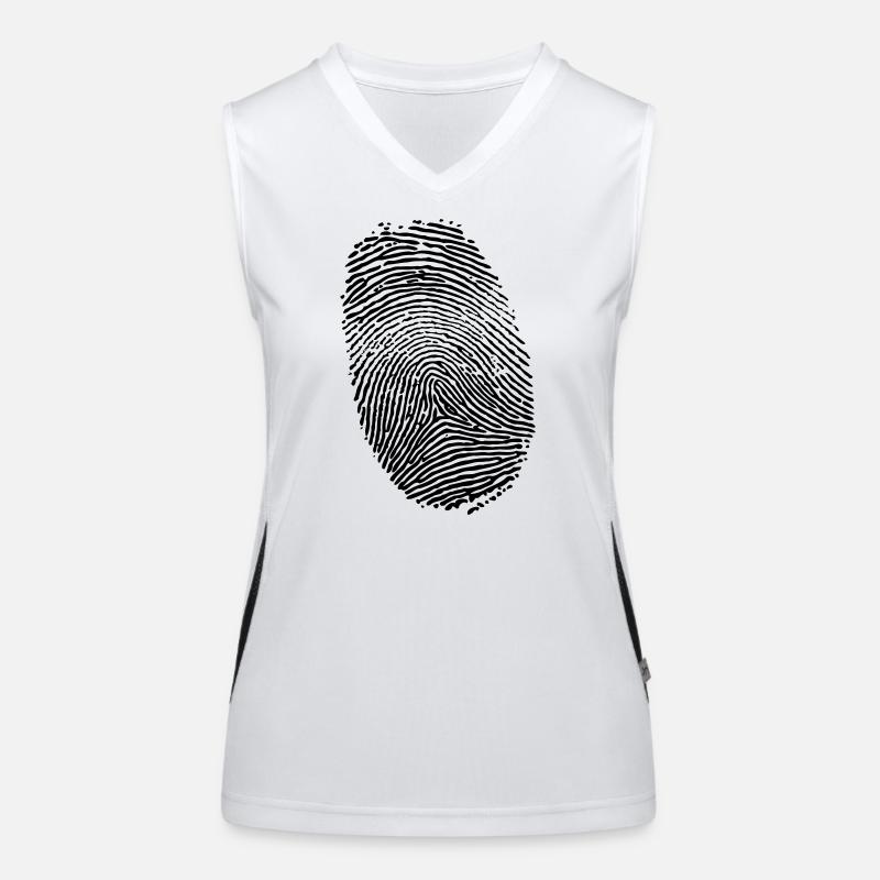 Fingerabdruck Funktionelles Kontrast-Tank Top für Frauen