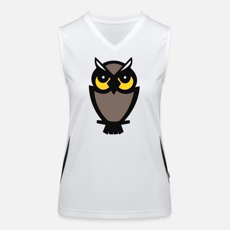 Eule Design von Cean Funktionelles Kontrast-Tank Top für Frauen