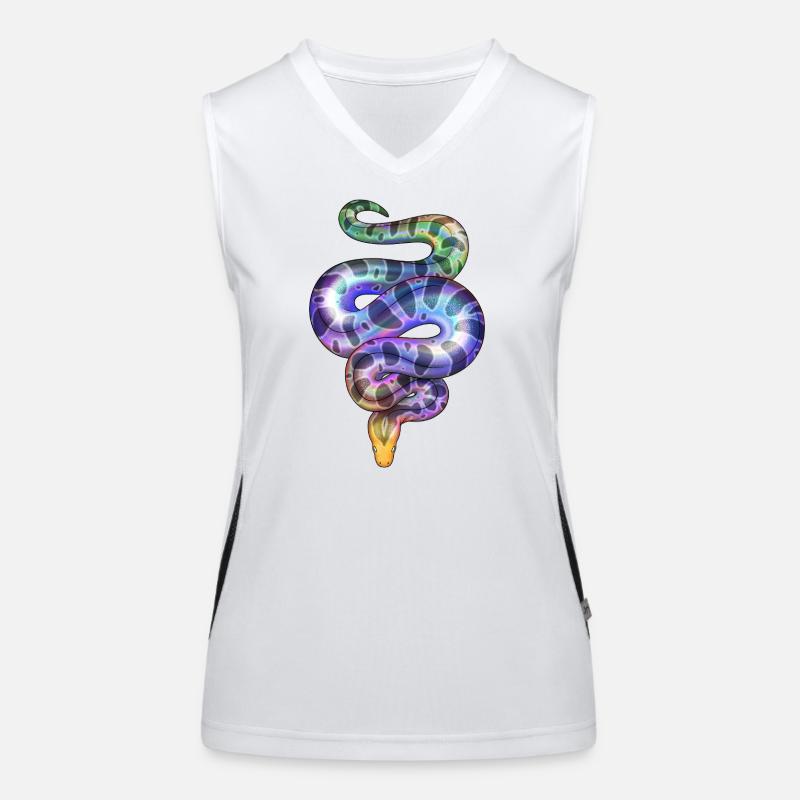 Rainbow Neon Snake Women's Functional Contrast Tank Top