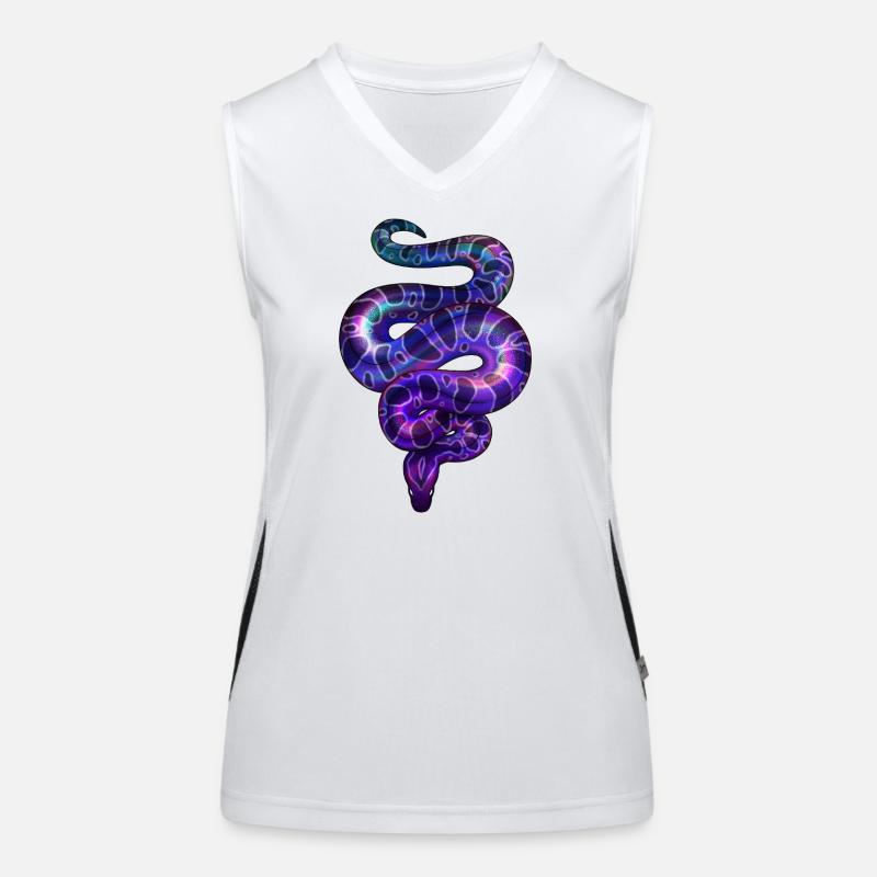 Néon Serpent Violet Débardeur respirant contrasté Femme