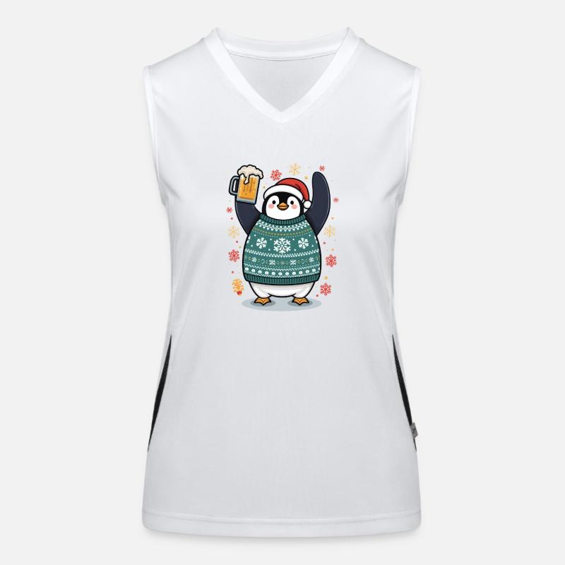 Pingouin festif en pullover Débardeur respirant contrasté Femme