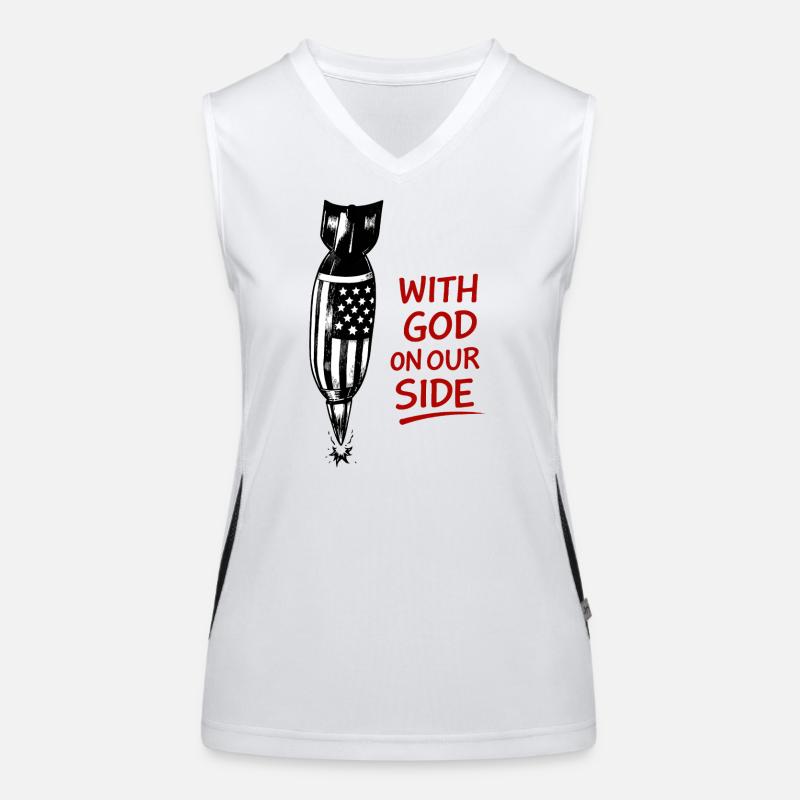 Torche avec motif de drapeau Débardeur respirant contrasté Femme