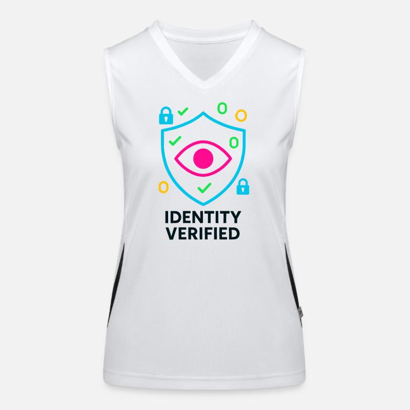 Verified identity, tamper-proof cyber shield Women's Functional Contrast Tank Top