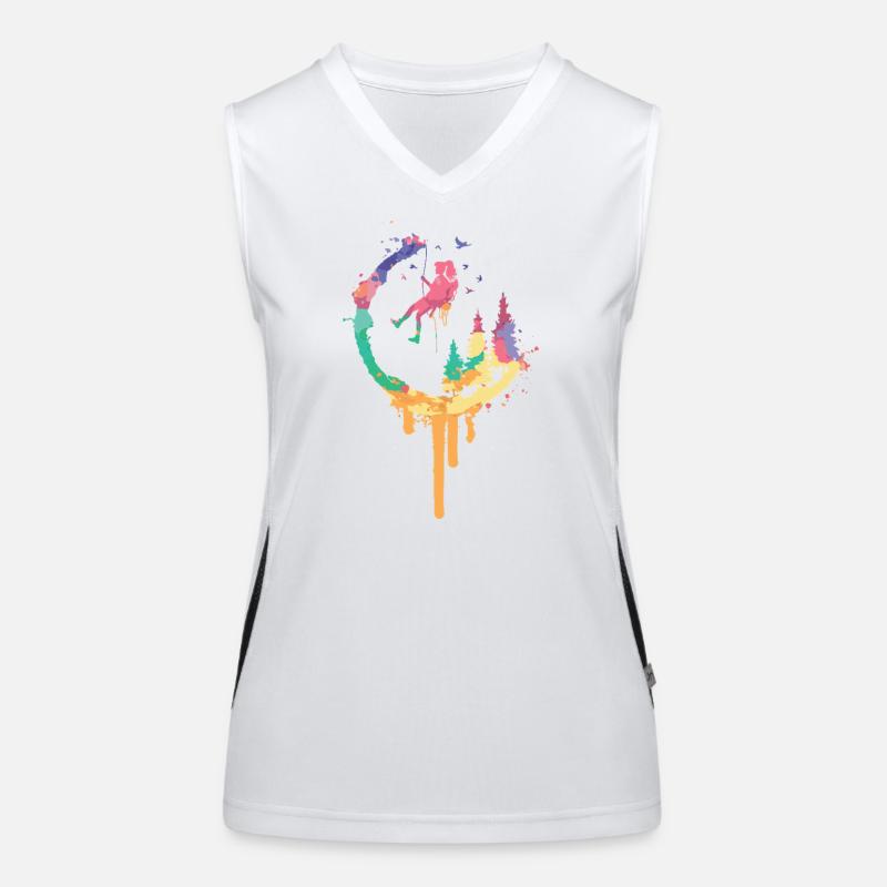 Regenbogenwald Swing Funktionelles Kontrast-Tank Top für Frauen