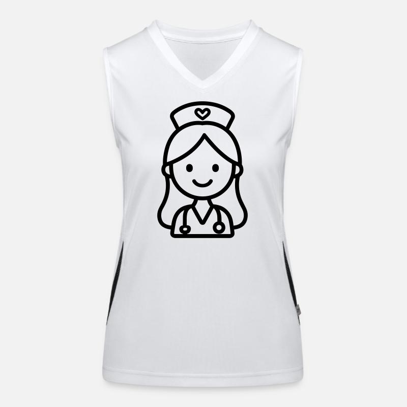 Krankenschwester Funktionelles Kontrast-Tank Top für Frauen