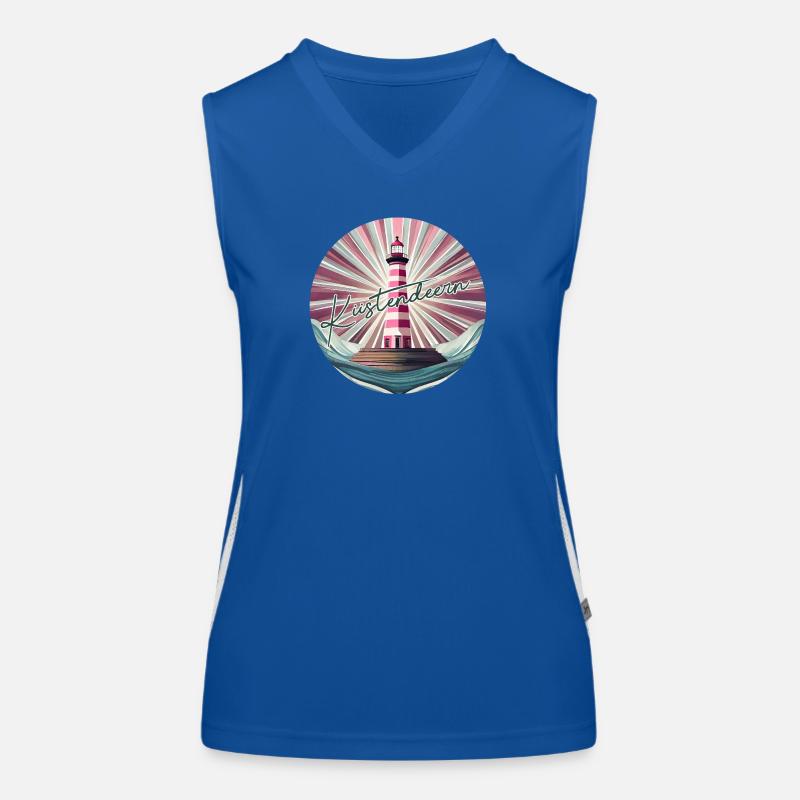 Pinker Leuchtturm Funktionelles Kontrast-Tank Top für Frauen