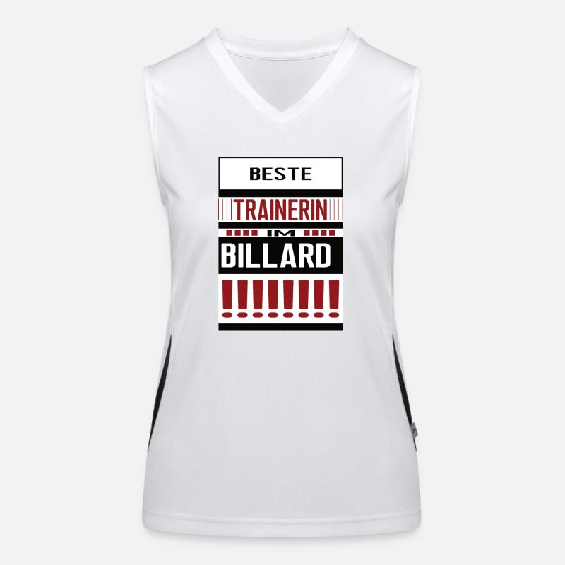 Billard Trainerin Beste Billardtrainerin Team Funktionelles Kontrast-Tank Top für Frauen