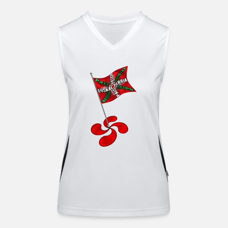 Basque flag Women's Functional Contrast Tank Top