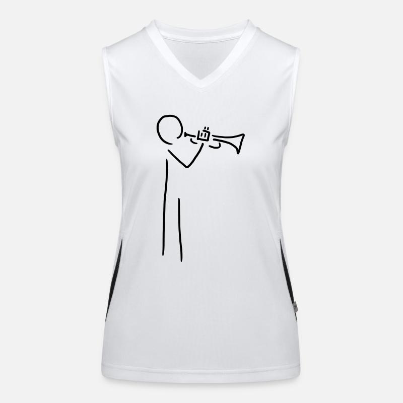 trompeter mit trompete Funktionelles Kontrast-Tank Top für Frauen