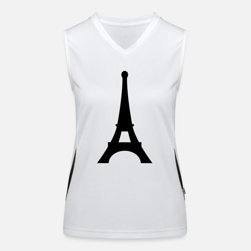 Paris Eiffelturm Funktionelles Kontrast-Tank Top für Frauen