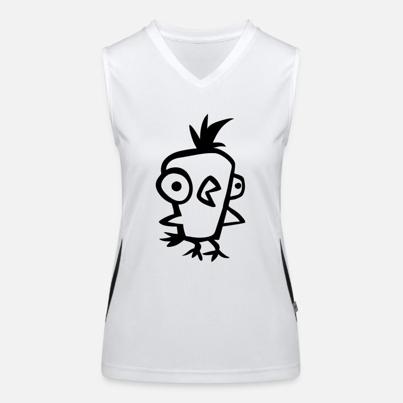 Verrücktes Huhn Funktionelles Kontrast-Tank Top für Frauen