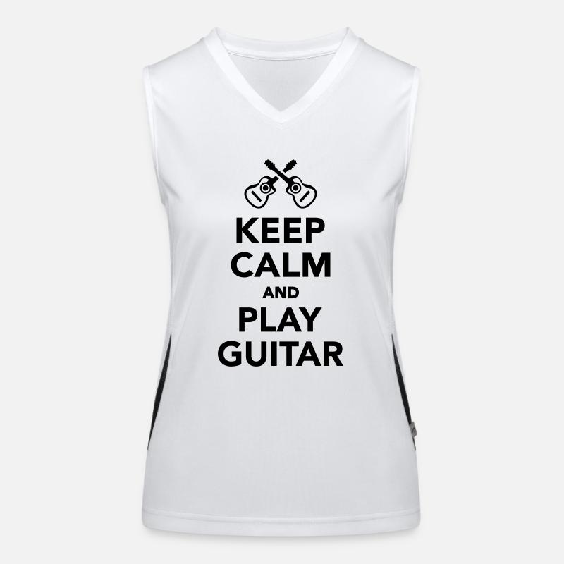 Keep calm and Play guitar Débardeur respirant contrasté Femme