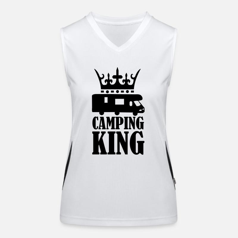 camping_king_01 Funktionelles Kontrast-Tank Top für Frauen