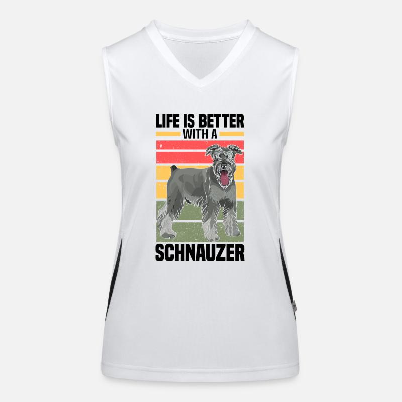 Chien Schnauzer Débardeur respirant contrasté Femme