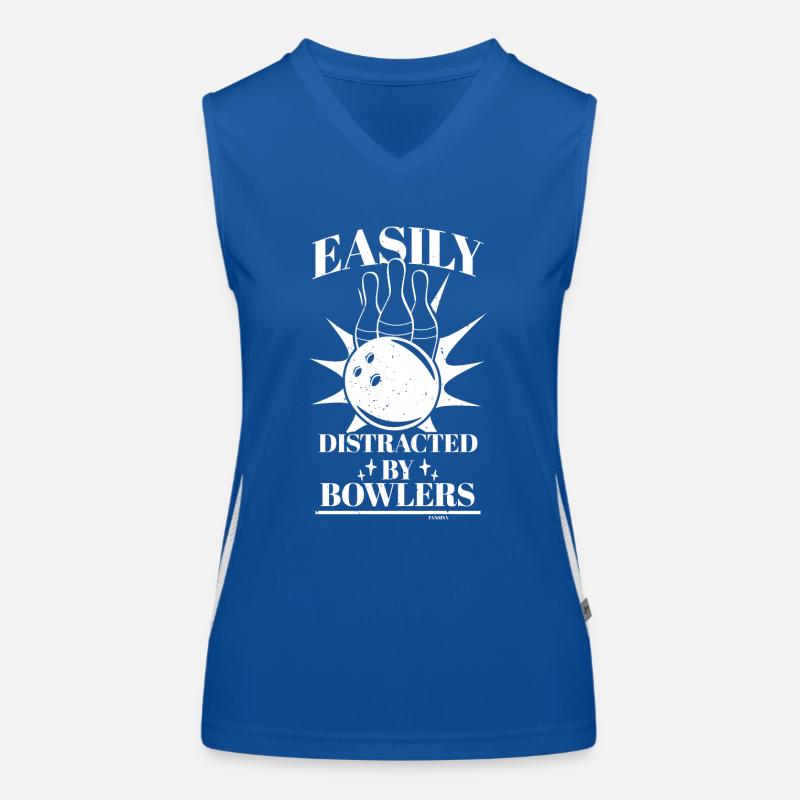 Bowling Player Bowler Gift Women's Functional Contrast Tank Top