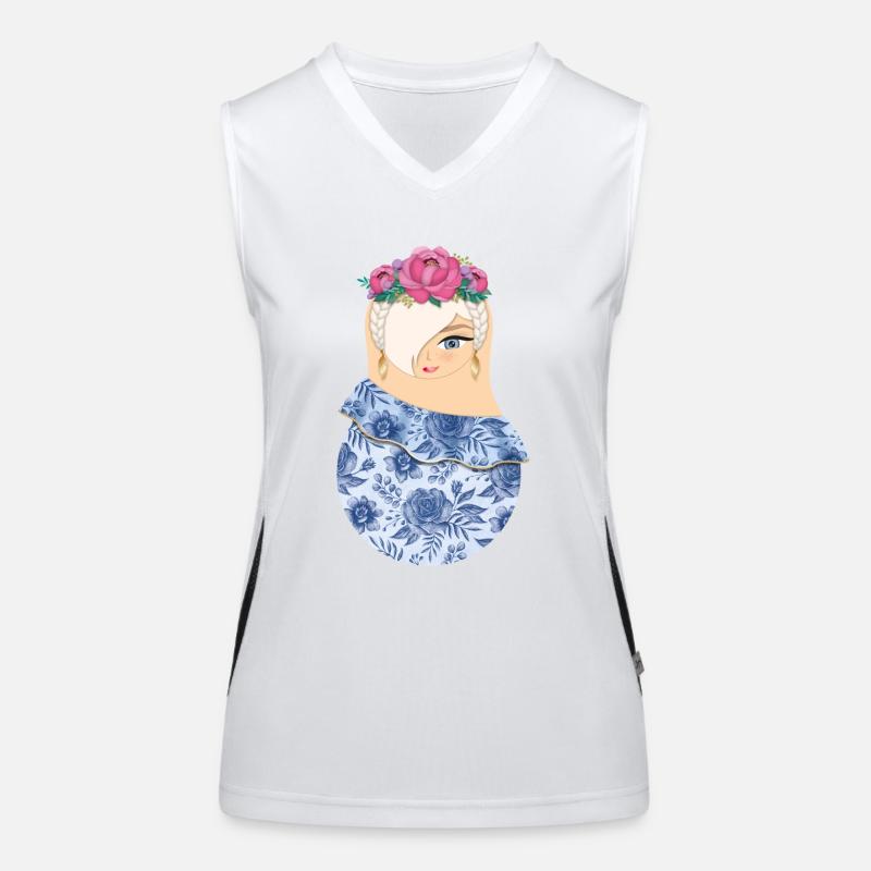 Matroschka Viola Funktionelles Kontrast-Tank Top für Frauen