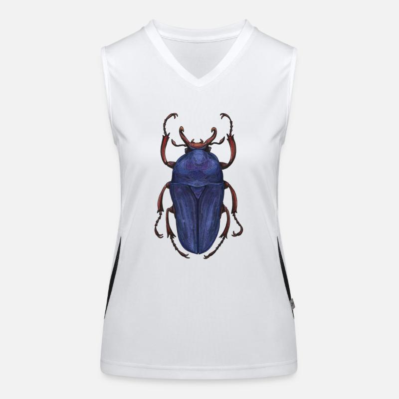 Großer Käferhirsch - Riesenkäferhirsch Funktionelles Kontrast-Tank Top für Frauen