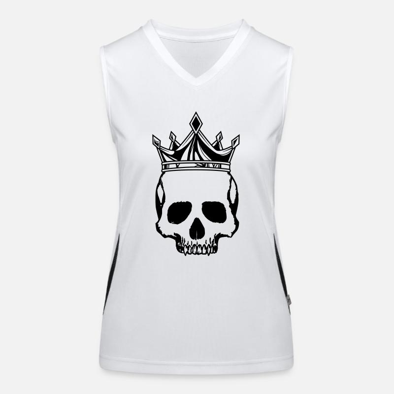 totenkopf könig krone Funktionelles Kontrast-Tank Top für Frauen