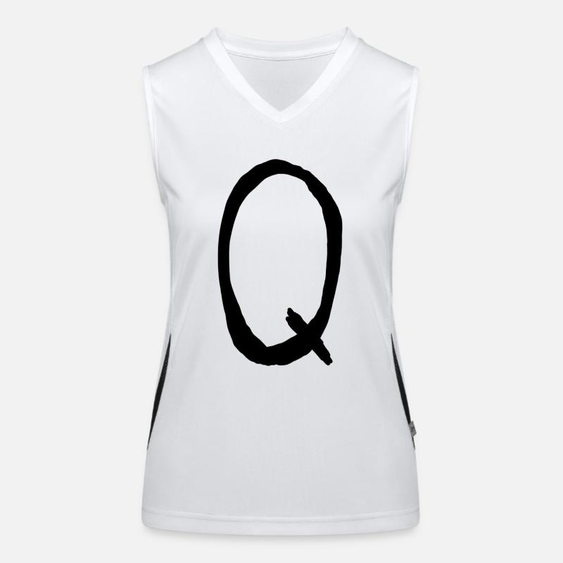 Buchstaben Q Funktionelles Kontrast-Tank Top für Frauen