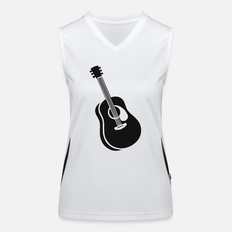chitarra Top sportivo da donna in contrasto cromatico