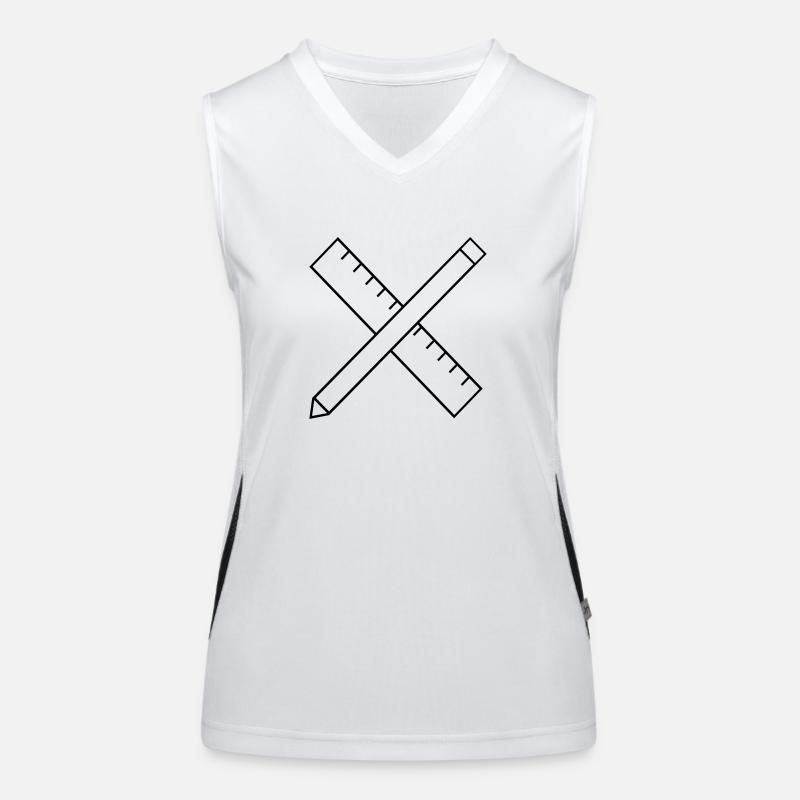Ruler and pencil Women's Functional Contrast Tank Top