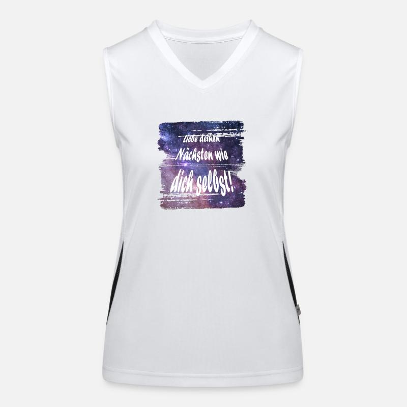 nächstenliebe 1 Funktionelles Kontrast-Tank Top für Frauen