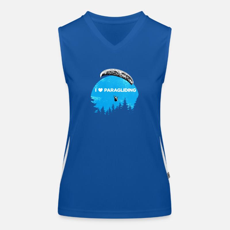 I ♥️ Paragliding Women's Functional Contrast Tank Top