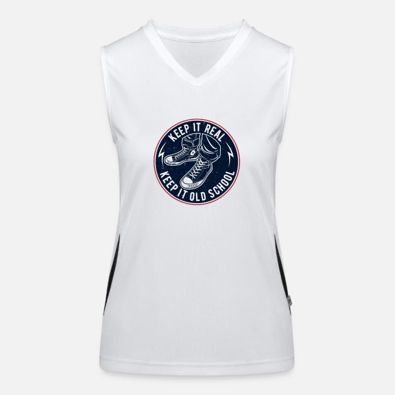 Keep It Oldschool Funktionelles Kontrast-Tank Top für Frauen