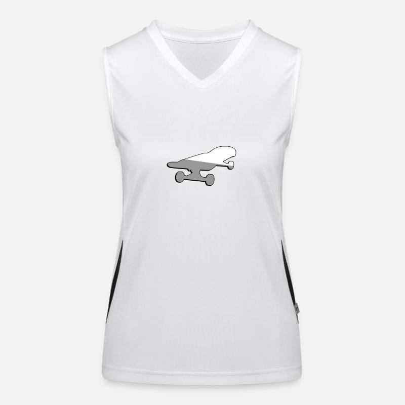 Skateboard - Illustration Funktionelles Kontrast-Tank Top für Frauen