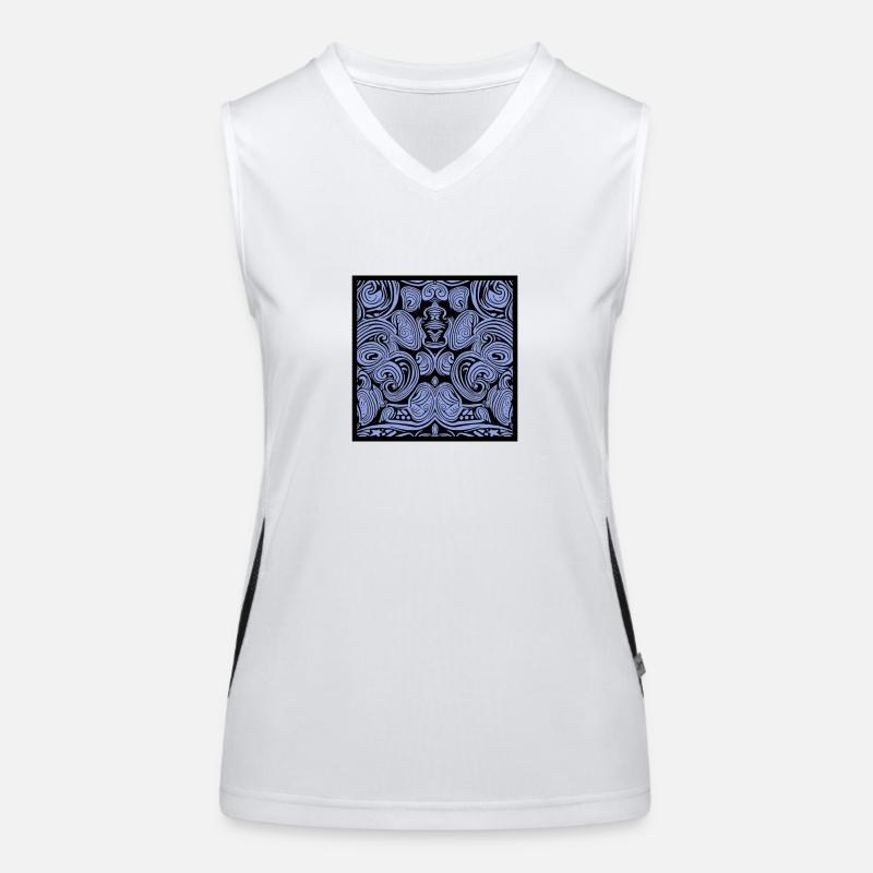 Abstract Illustration C series Women's Functional Contrast Tank Top