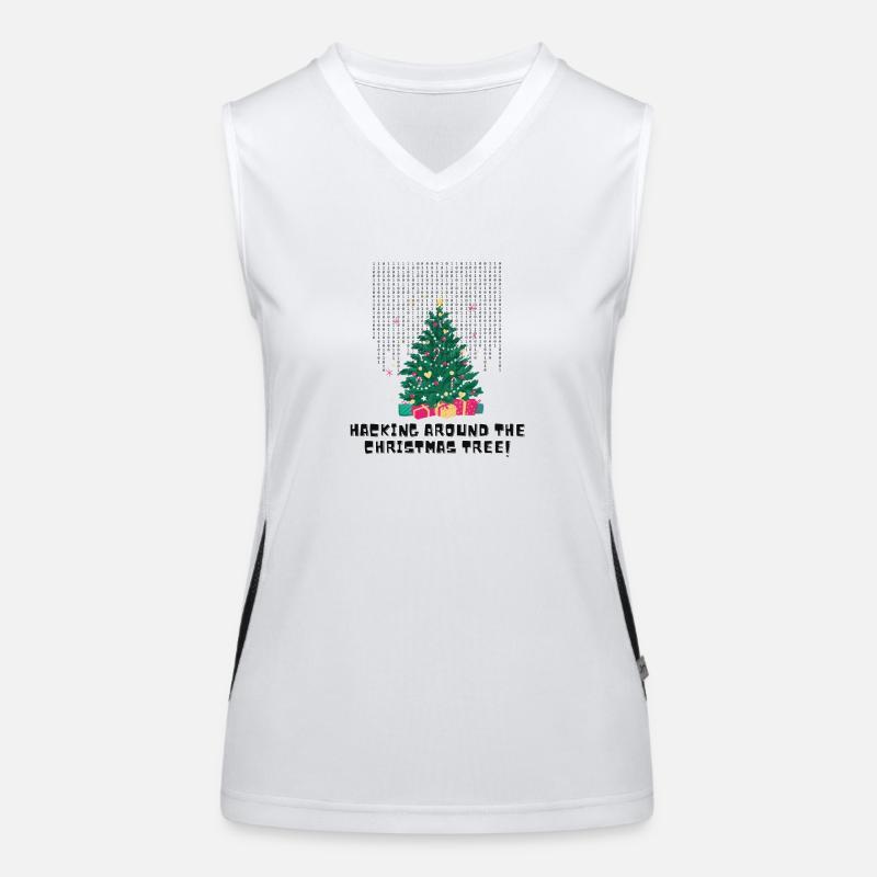 Hacking Around The Christmas Tree Women's Functional Contrast Tank Top