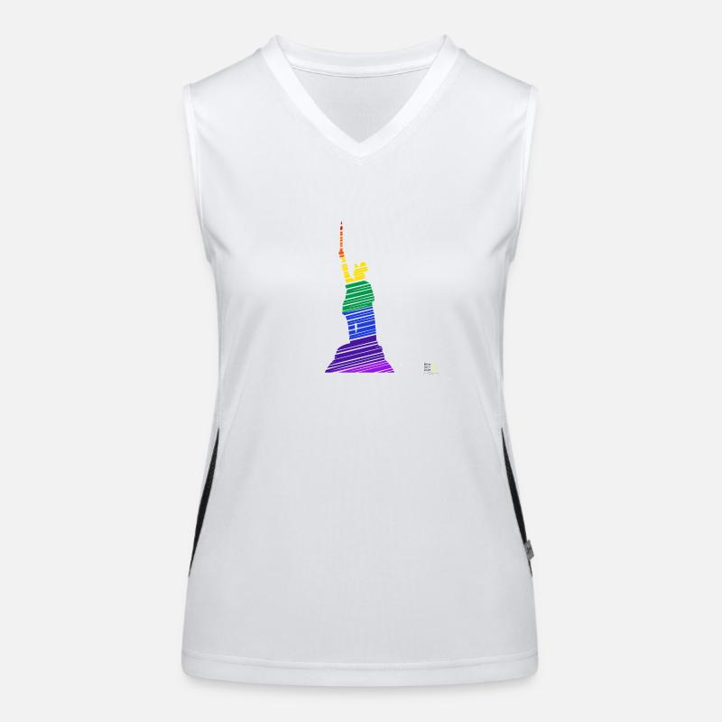 Hermannsdenkmal Regenbogen Funktionelles Kontrast-Tank Top für Frauen