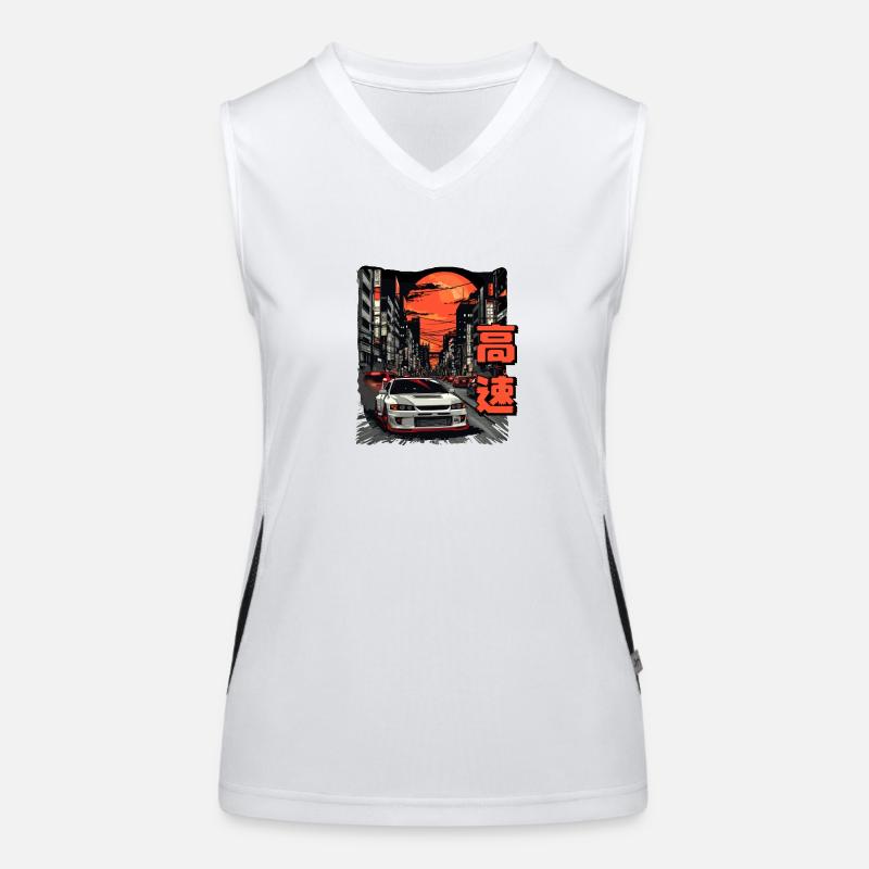 JDM Lancer Evo Vintage Course de rue Débardeur respirant contrasté Femme