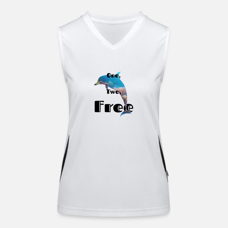 One, two, free 2 Funktionelles Kontrast-Tank Top für Frauen