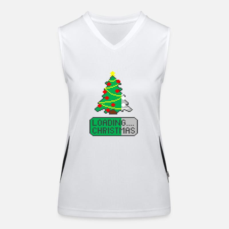 Weihnachtsbaum wird geladen Funktionelles Kontrast-Tank Top für Frauen