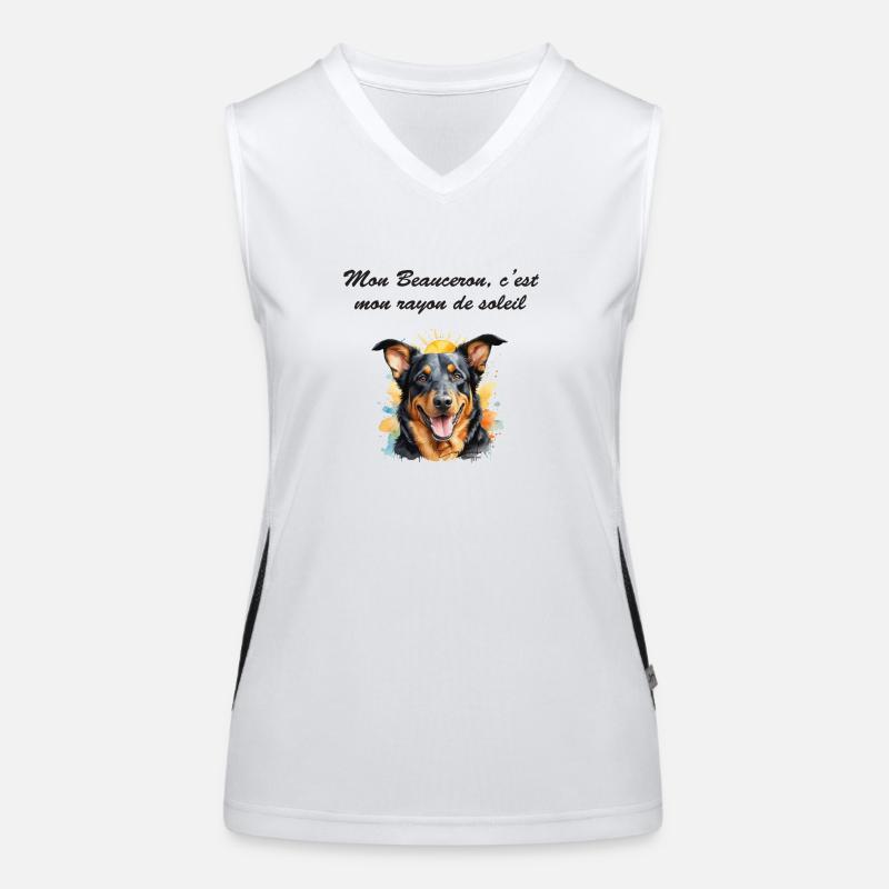 Beauceron rayon de soleil Débardeur respirant contrasté Femme