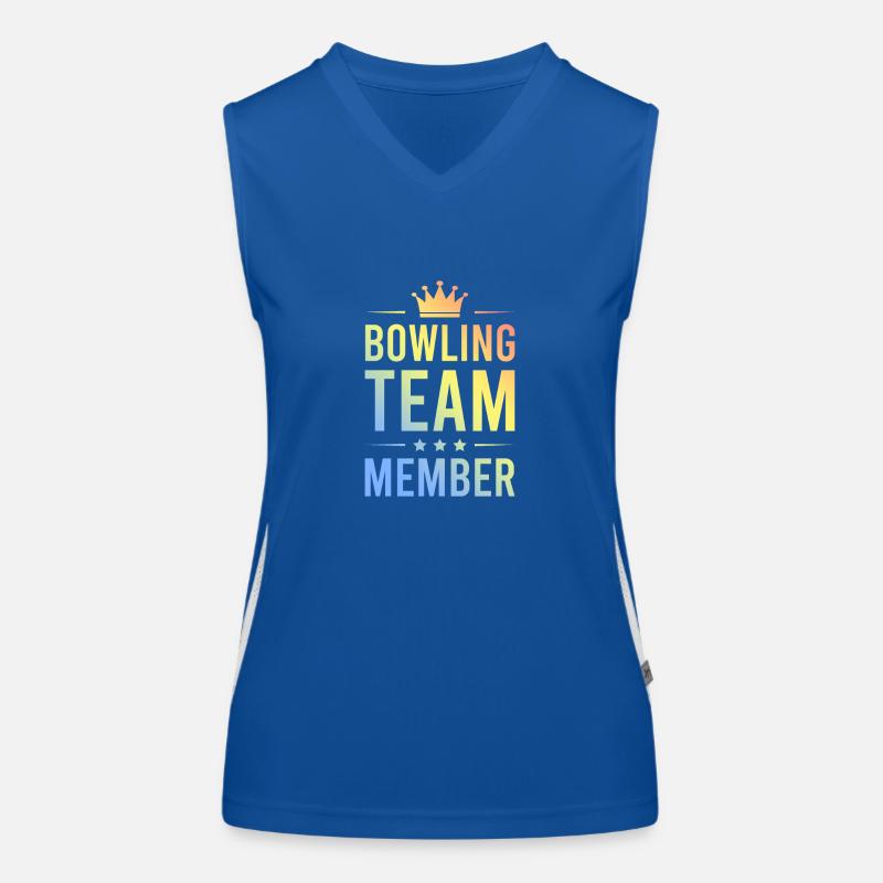 Équipe de bowling colorée Débardeur respirant contrasté Femme