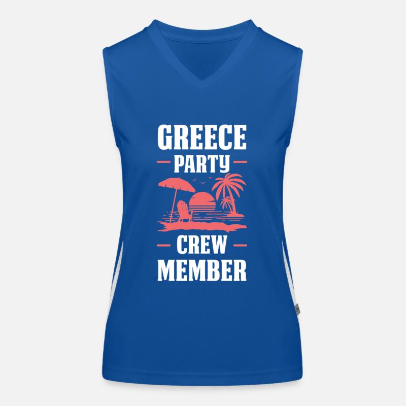 Greece Party Crew Women's Functional Contrast Tank Top