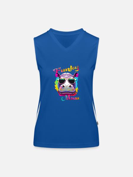 Funky Mama. Geburtstag, Muttertag. - Funktionelles Kontrast-Tank Top für Frauen - Royal/Weiß - Vorne