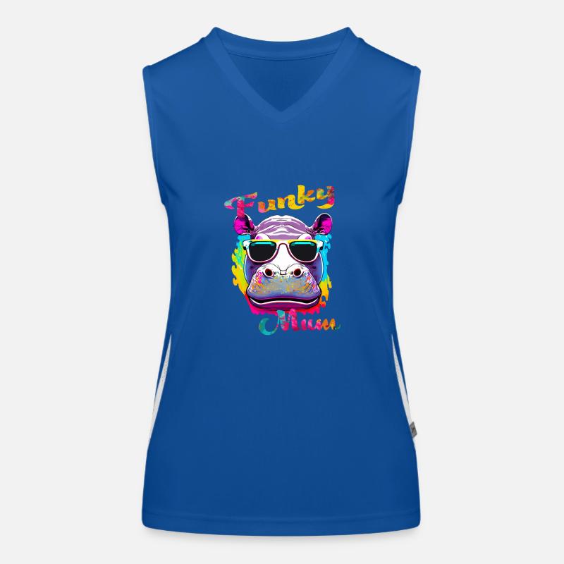 Funky Mum. birthday, mother's day. Women's Functional Contrast Tank Top