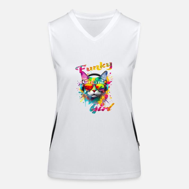 Funky Girl Chat Women's Functional Contrast Tank Top