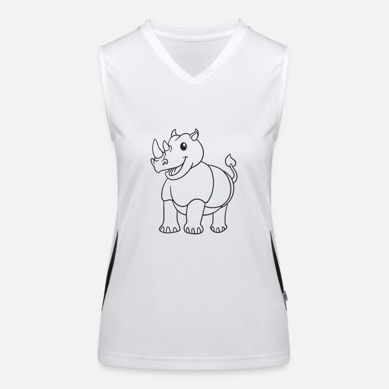 Nashorn, Nashörner, Geschenk, Geschenkidee Funktionelles Kontrast-Tank Top für Frauen