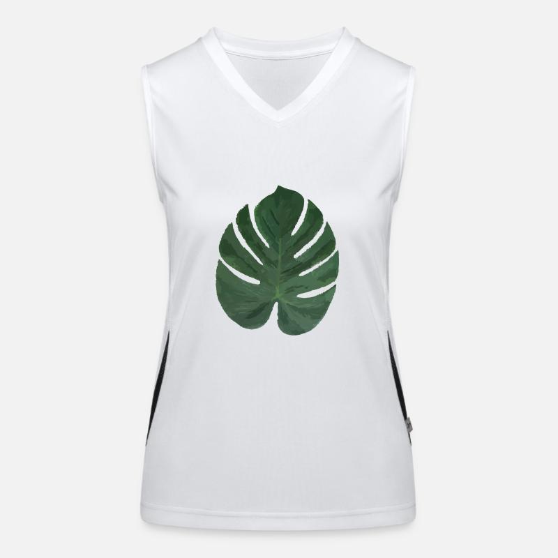 Exotisches Blatt Funktionelles Kontrast-Tank Top für Frauen