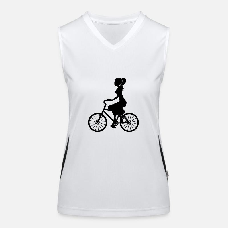 fille de vélo Débardeur respirant contrasté Femme