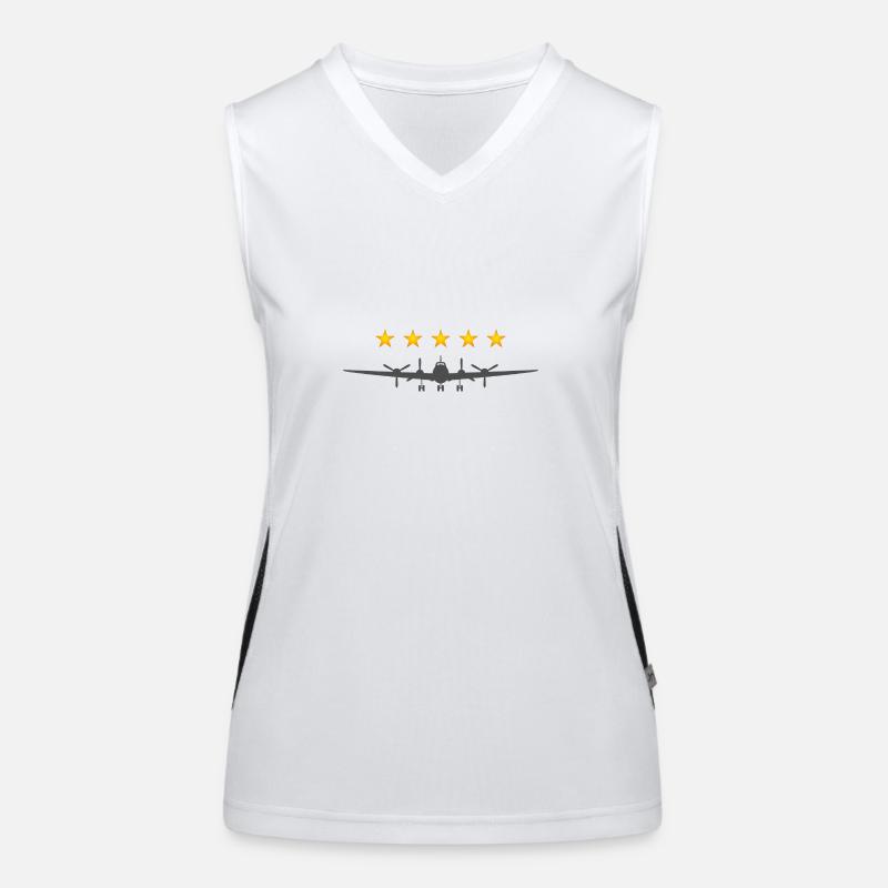 Propellerflugzeug Funktionelles Kontrast-Tank Top für Frauen