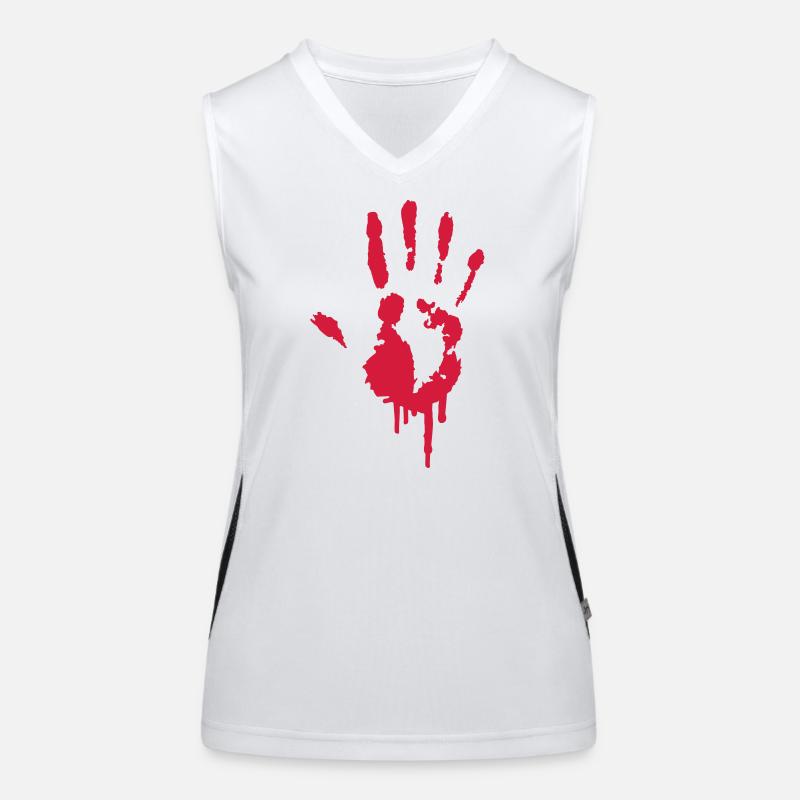 A handprint Graffiti Women's Functional Contrast Tank Top