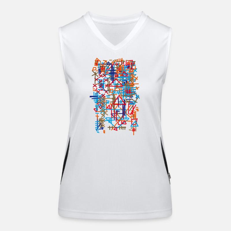 Carpet Abstract / Pattern - Bauhaus Women's Functional Contrast Tank Top