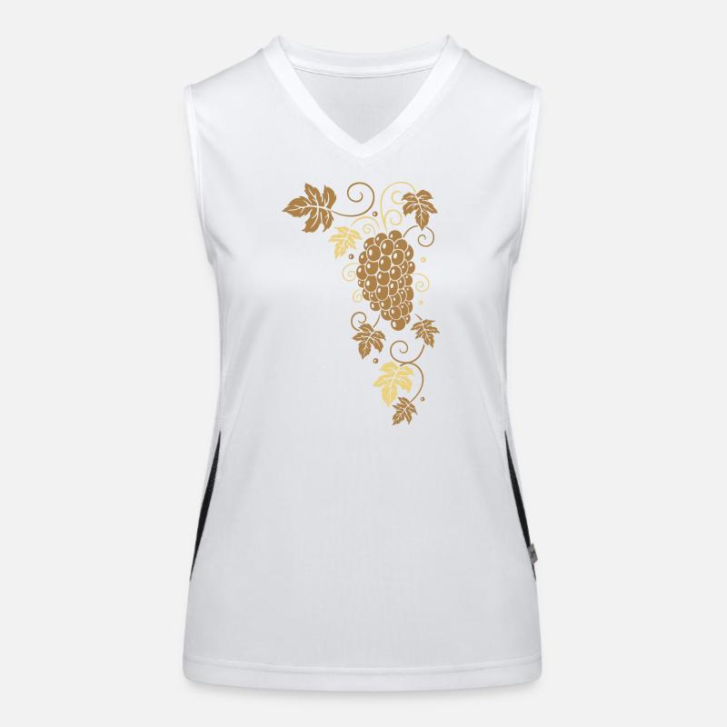 Vin de raisin et de vigne. Débardeur respirant contrasté Femme